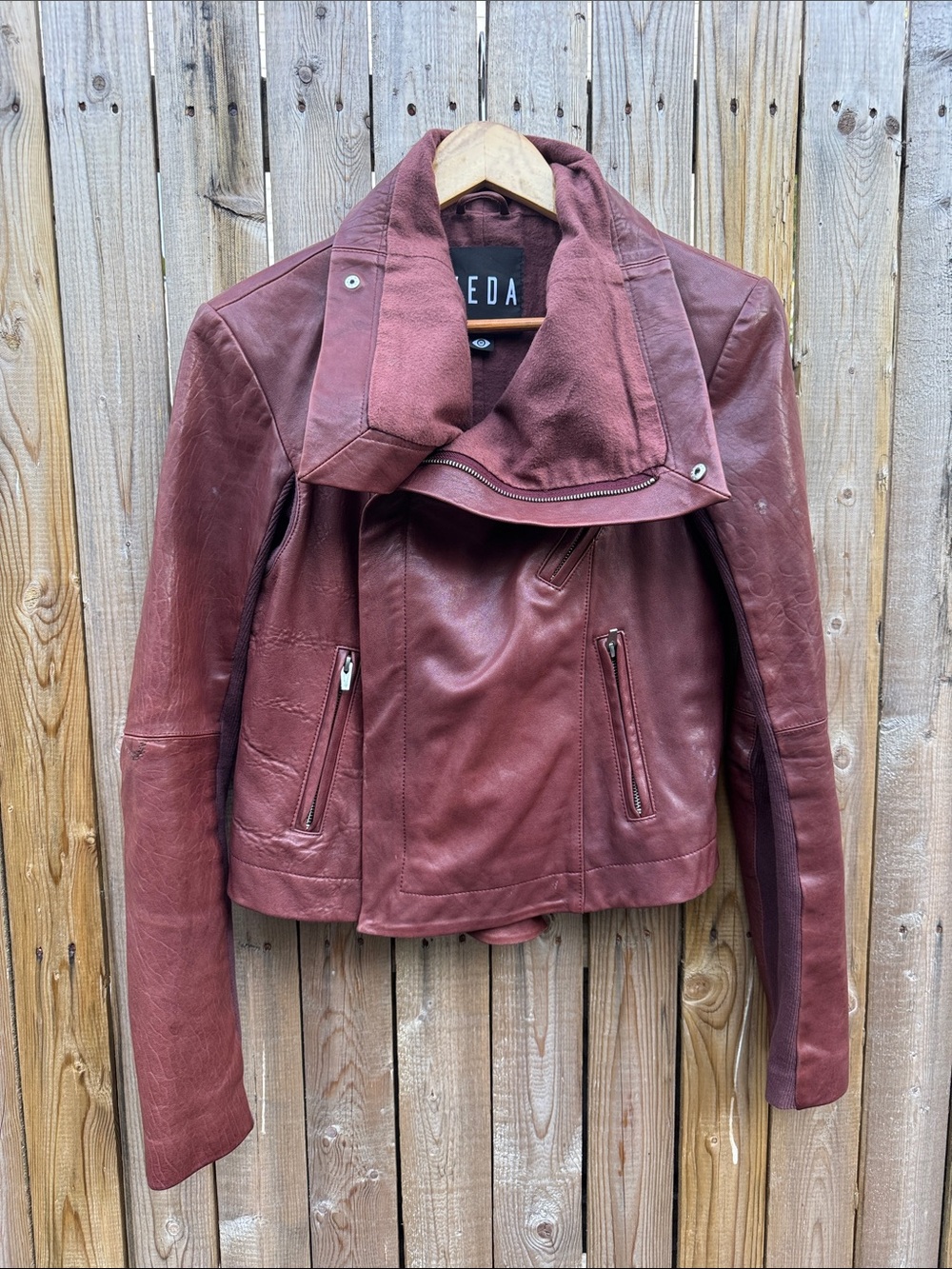 Veda lamb Leather Moto Jacket